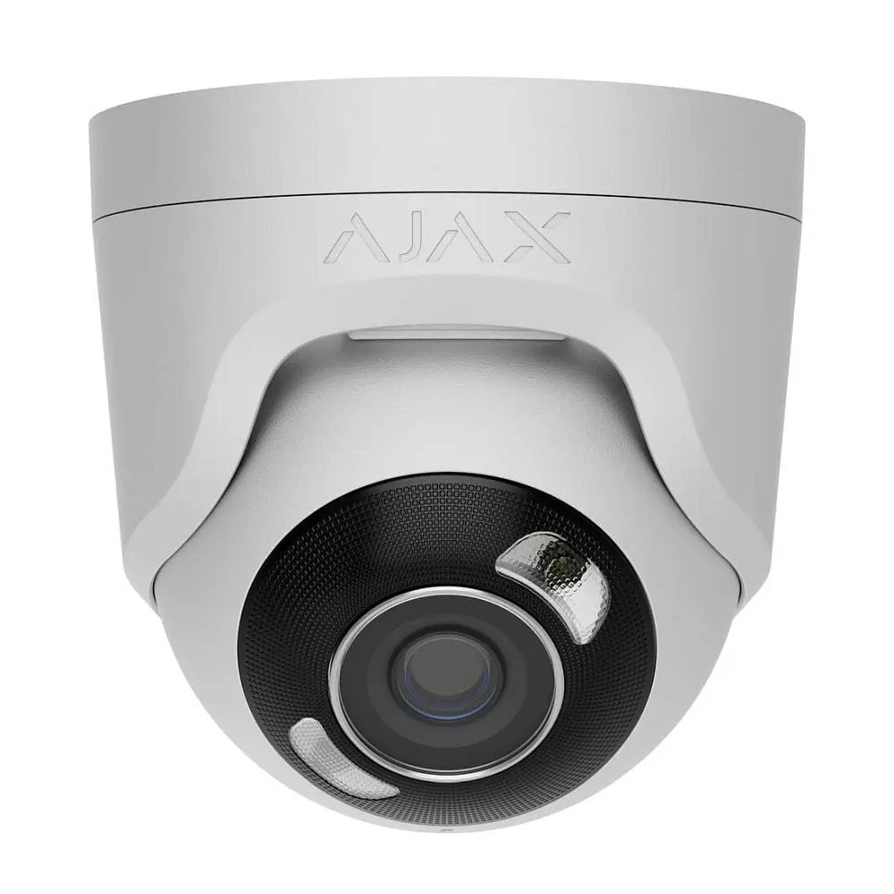 IP-відеокамера 5Mp Ajax TurretCam HL (5 Mp/2.8 mm) White f=2.8mm, ІЧ+LED-підсвічування, з мікрофоном (26-00667) - фото 7