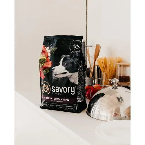 Сухий корм Savory Medium для собак середніх порід, зі свіжим ягням та індичкою, 3 кг - фото 5