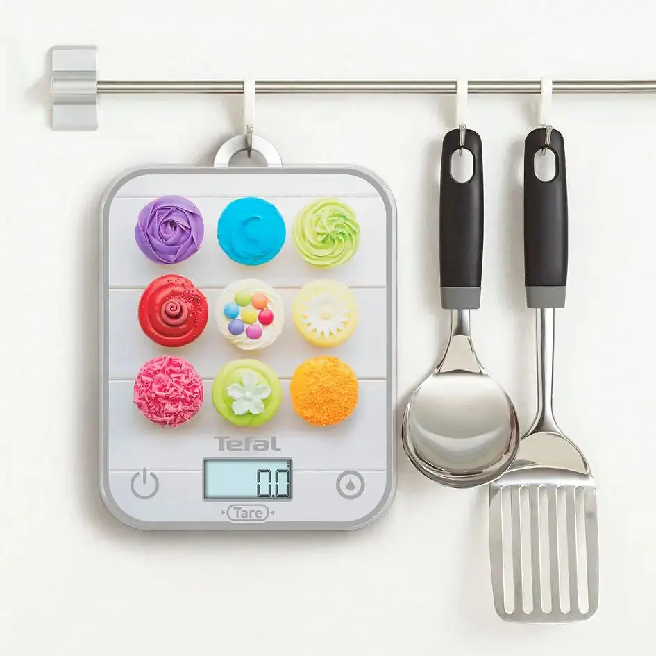 Весы кухонные Tefal Optiss Cake Pops 5 кг стекло AAAx2 в комплекте разноцветные (BC50D4V0) - фото 8