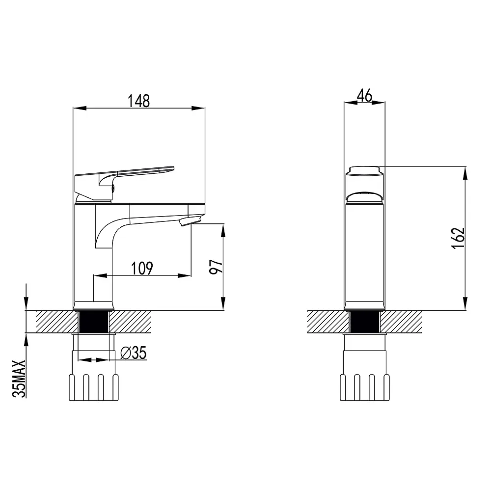 Змішувач для раковини Corso MARMORE DB-1A138C - фото 6
