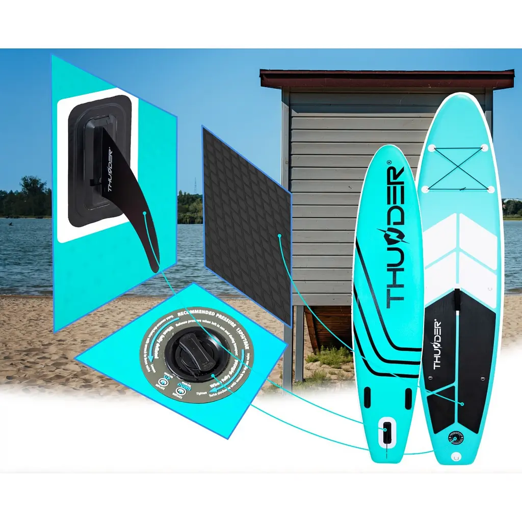 Надувна дошка SUP THUNDER Coast 320 см з веслом Mint - фото 11