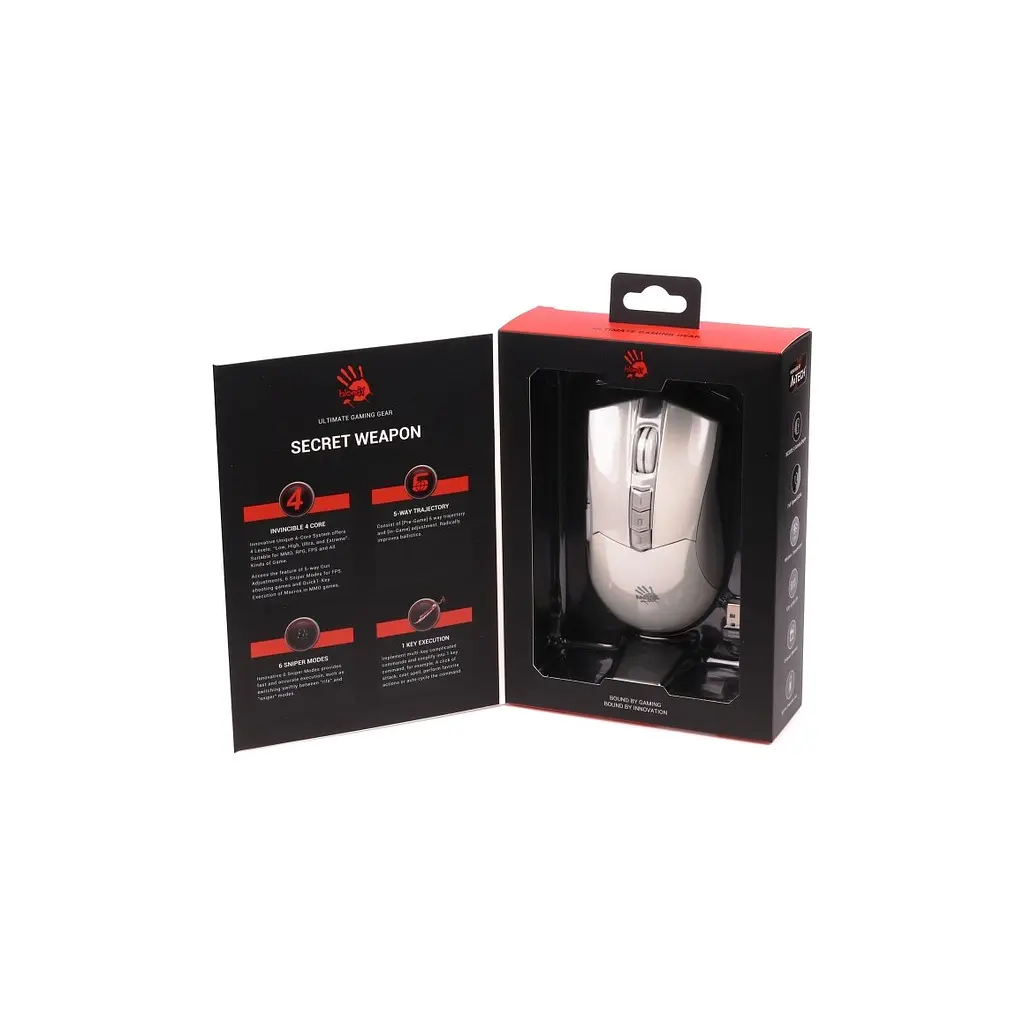 Мишка A4Tech Bloody R90 Plus Wireless Greyish White (4711421001731) - фото 2