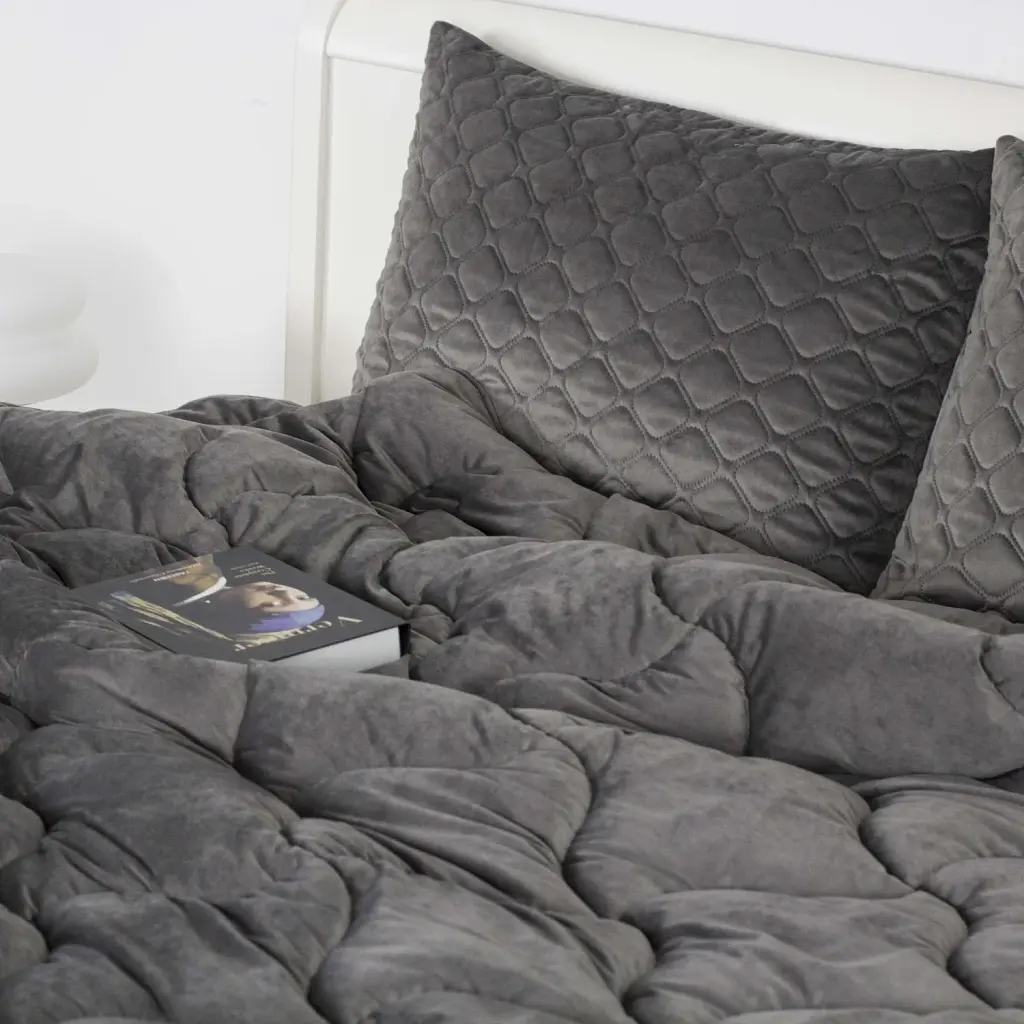 Ковдра ТЕП Velour темно-сіра 150x210 см - фото 6