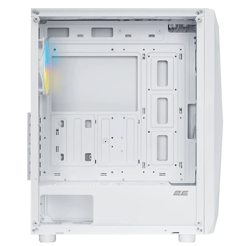 Корпус 2E Gaming Aruba (G3313W), White, без БР, Mid Tower, для ATX/Micro ATX/Mini ITX, 1xUSB 3.0/2xUSB 2.0, макс. CPU - 165 мм / VGA - 330 мм, 5x120 ARGB, бічна панель із загартованого стекла (2E-G3313W) - фото 4