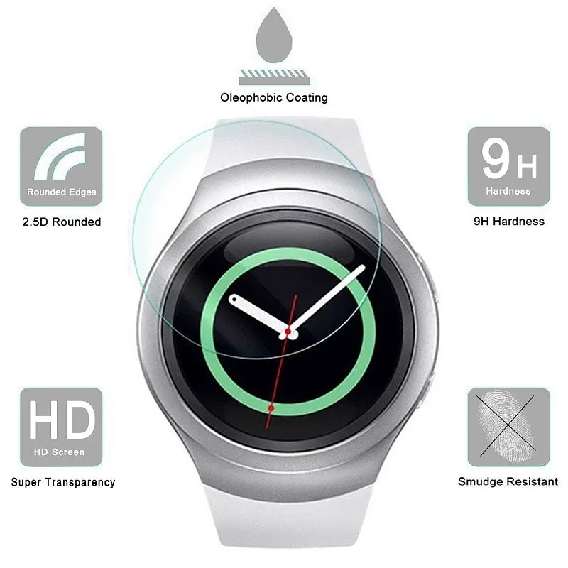 Закаленное защитное стекло VSKEY для часов Samsung Galaxy Gear S2, S4, Sport Watch, диаметр 30,5 мм - фото 3