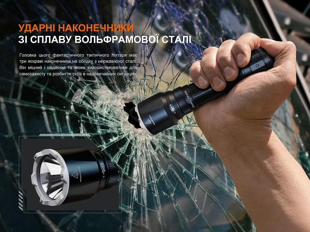 Ручний тактичний ліхтарик Fenix TK22R 3200лм заряджання через Type-C (Чорний) - фото 8