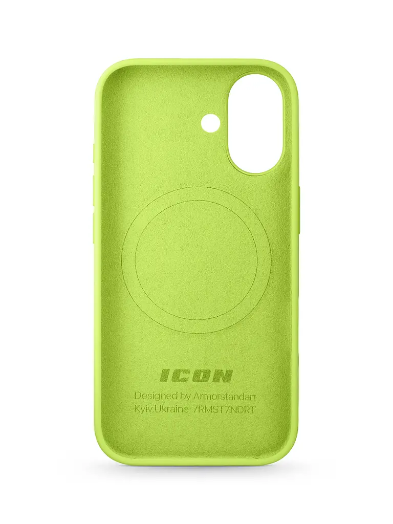 Силиконовый чехол с MagSafe для Apple iPhone 17, ICON2 MagCase, желтый, противоударный, панель с мягкой подкладкой, защита всего корпуса, поддержка беспроводной зарядки, совместим с защитными стеклами и пленками, ArmorStandart (ARM88990) - фото 2