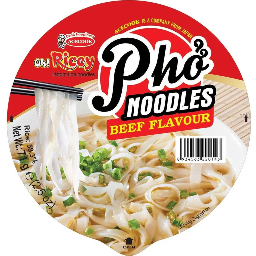 Рисовая лапша быстрого приготовления Acecook Hao Haо Oh! Iricey в стаканчике со вкусом говядины 71 г - фото 2