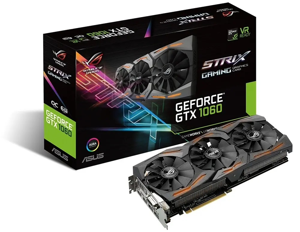 Видеокарта GeForce GTX 1060 6GB Asus ROG Strix Gaming OC (ROG-STRIX-GTX1060-O6G-GAMING) Б/У - фото 6