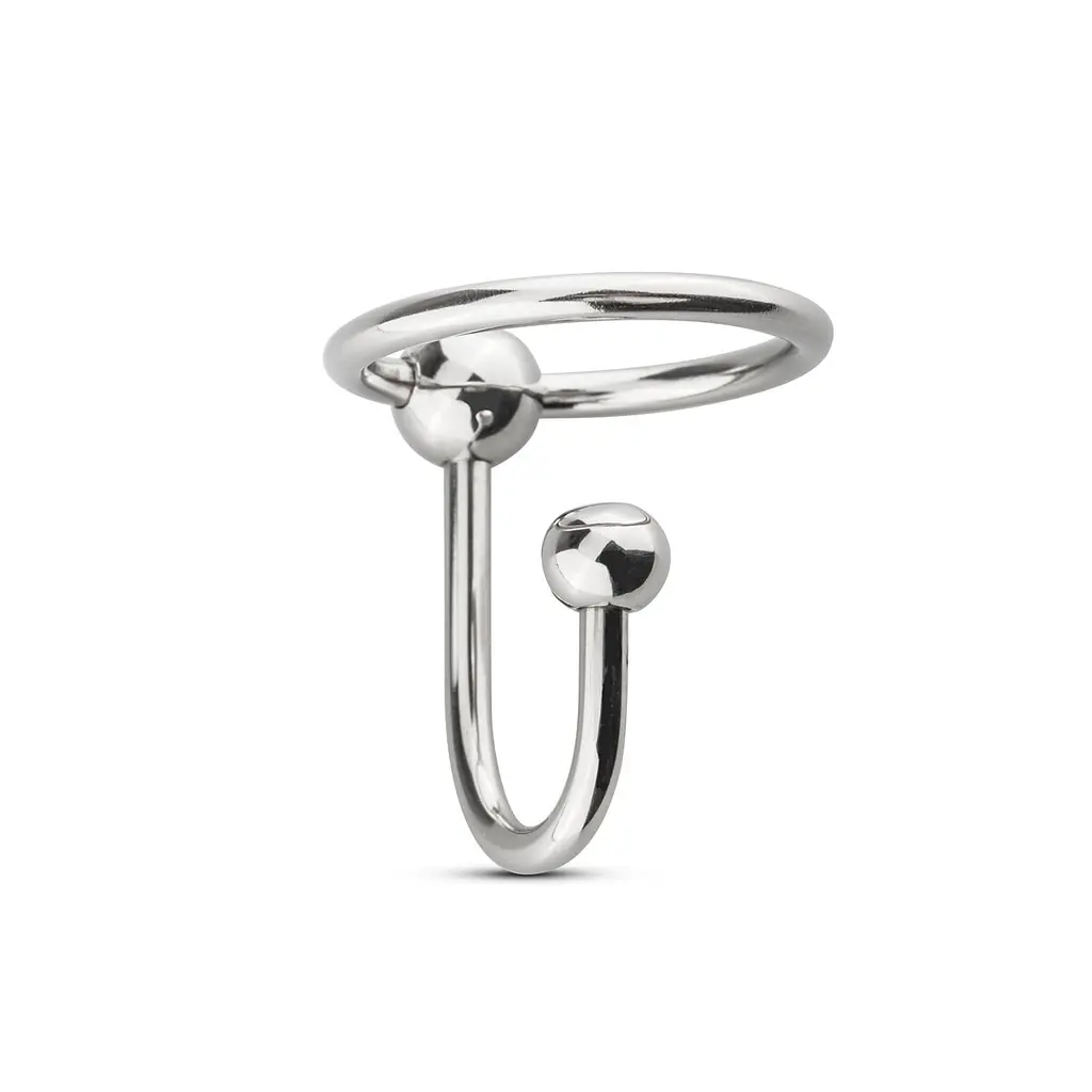 Уретральна вставка із кільцем Sinner Gear Unbendable – Sperm Stopper Solid, діаметр кільця 2,6 см - фото 2