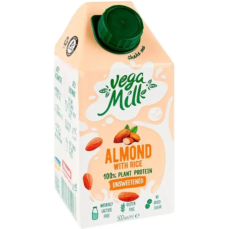 Упаковка мигдального напою Vega Milk з рисом 6 л (500 мл х 12 шт.) - фото 3
