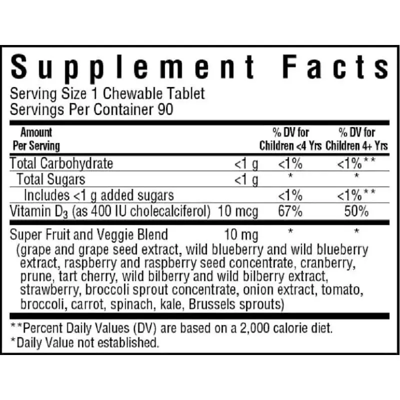 Витамин D3 для детей Bluebonnet Nutrition Rainforest Animalz со вкусом ягод 10 мкг 90 конфет - фото 2
