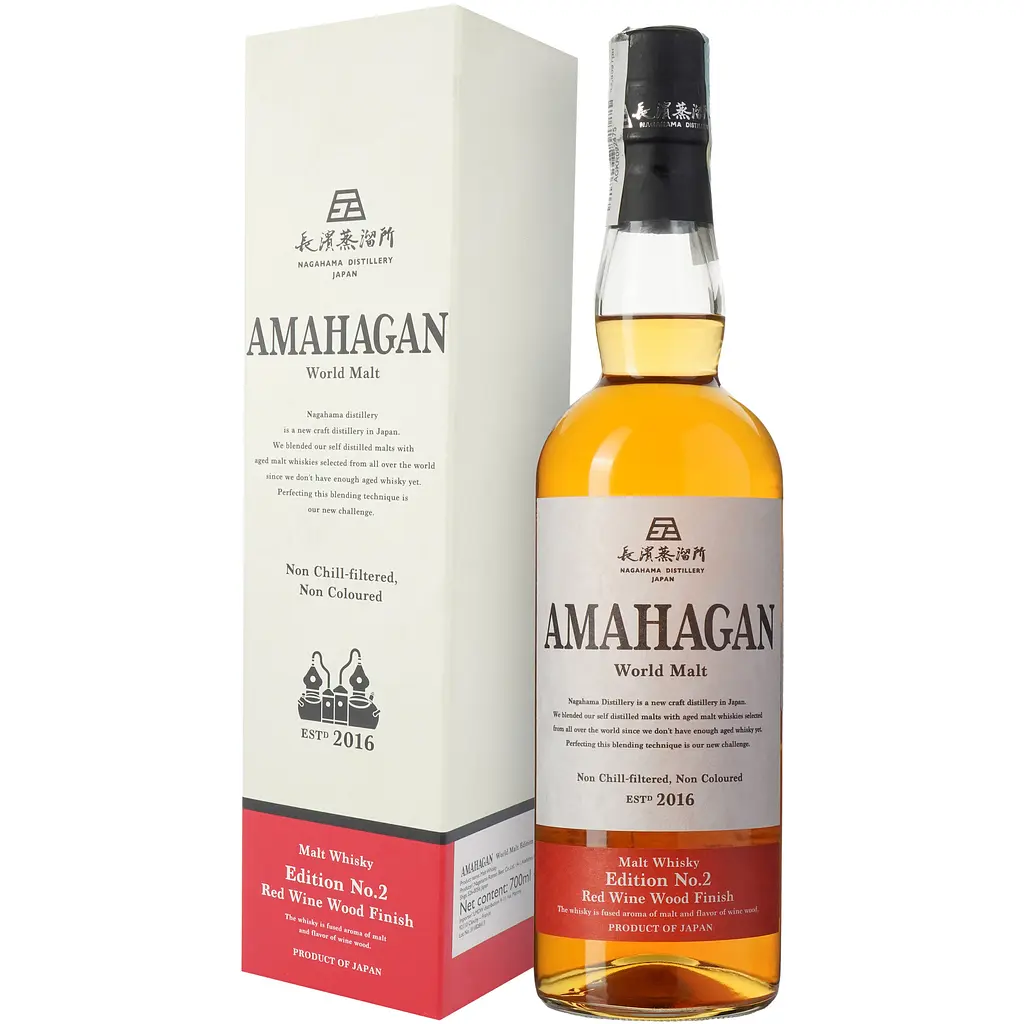 Віскі Amahagan Edition No.2 Red Wine Wood Finish Blended Malt Japanese Whisky 47% 0.7 л