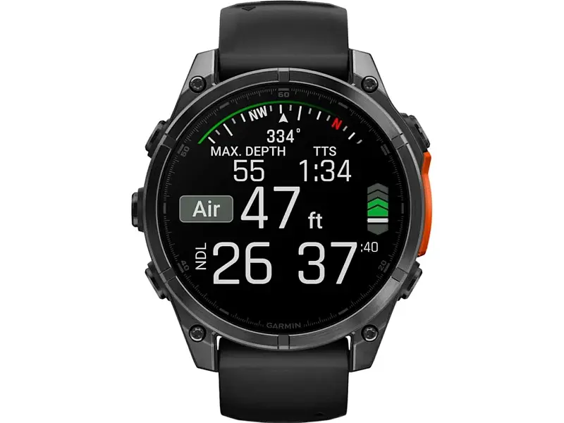 Спортивний годинник Garmin Fenix 8 47mm AMOLED Slate Gray with Black Silicone Band (010-02904-00) - фото 5