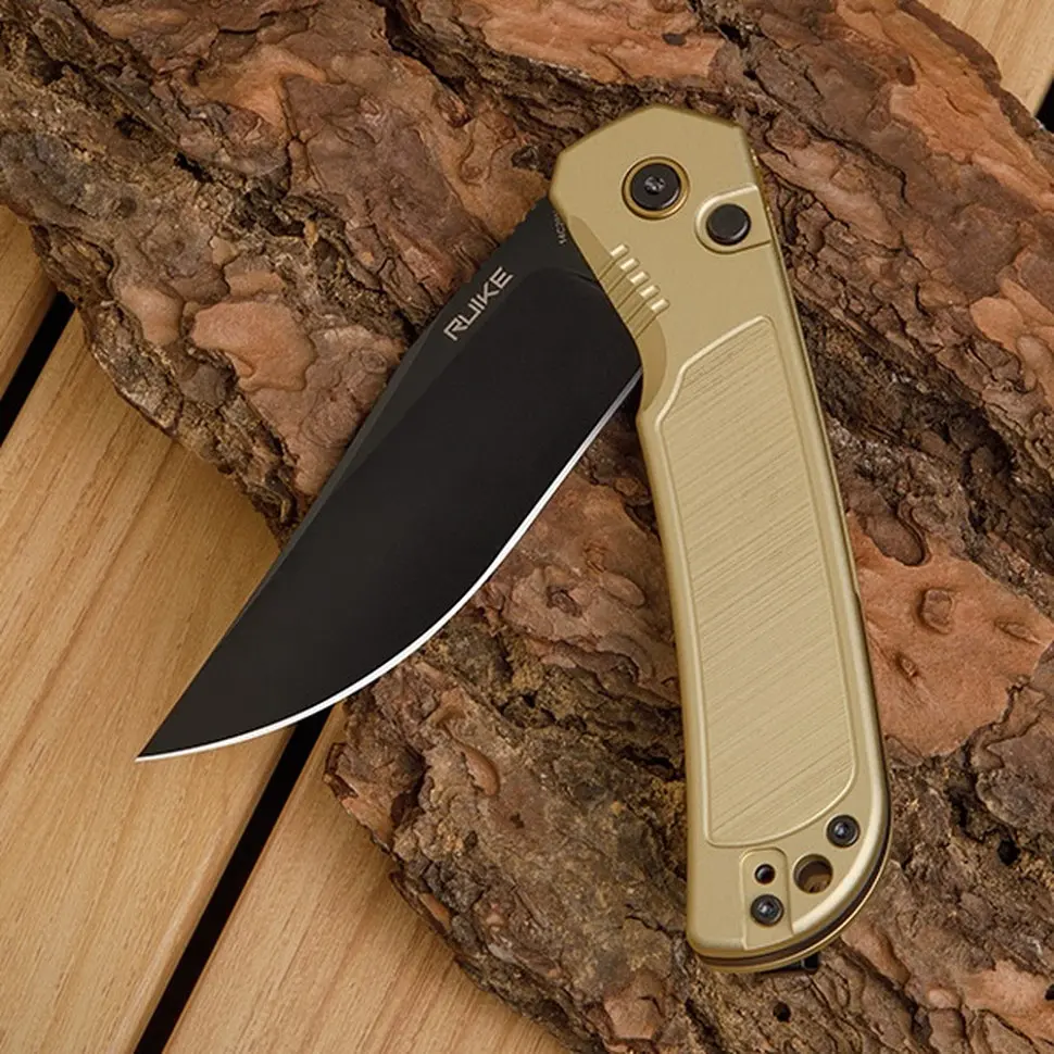 Ніж складаний туристичний Ruike P192-AY, (9.1 см) 14C28N / алюмінієвий сплав 6063, бронзовий - фото 9