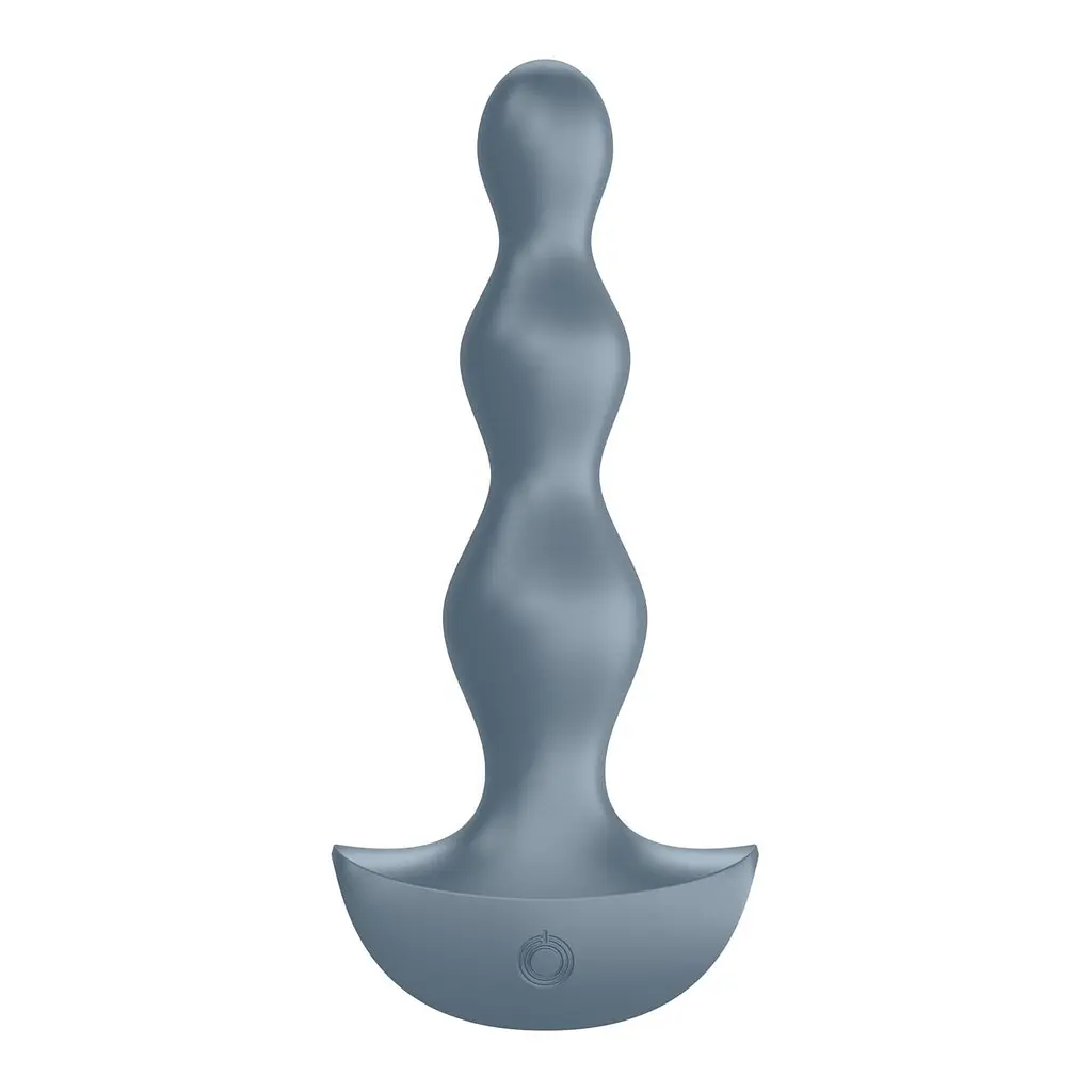 Анальний стимулятор-намистини з двома моторами Satisfyer Lolli-Plug 2, Сірий