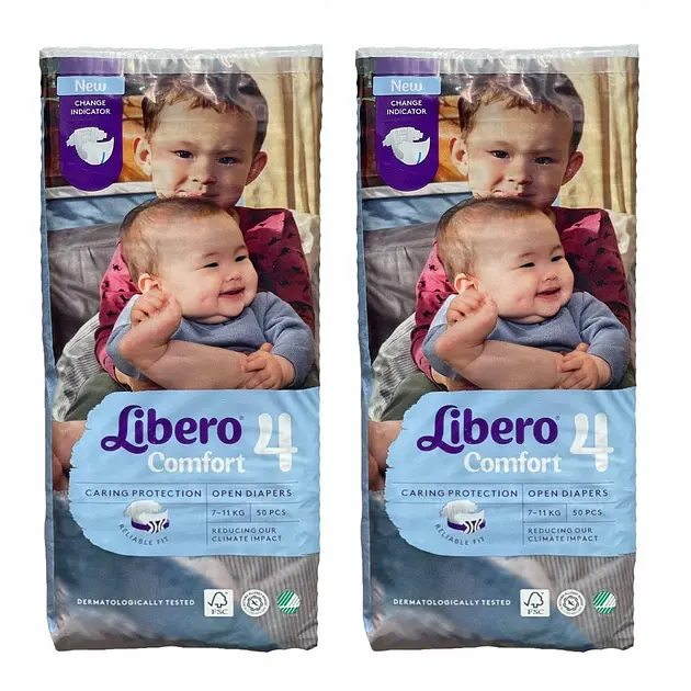 Підгузники Libero Comfort 4 (7-11 кг) 100 шт