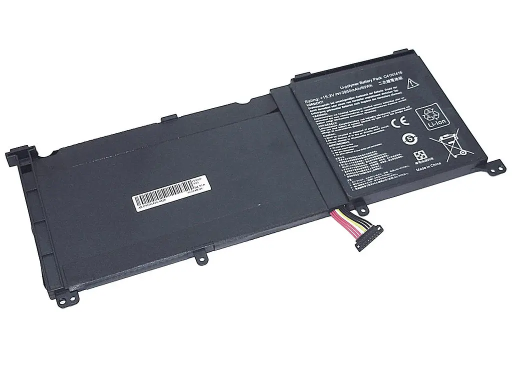 Акумулятор для ноутбука Asus C41N1416-4S1P ZenBook Pro UX501VW 15.2V Black 3950 mAh - фото 2