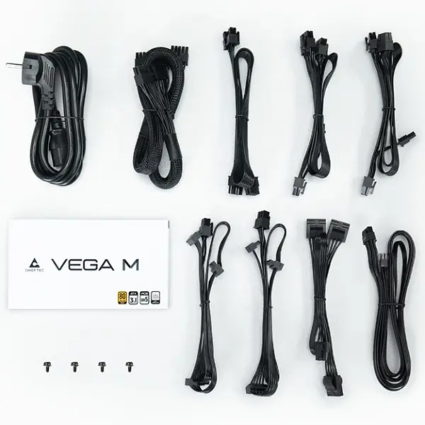 БЖ 750W Chieftec VEGA M PPG-750-C ATX 3.1 135mm, 80+ Gold, Fully modular, Retail - фото 2