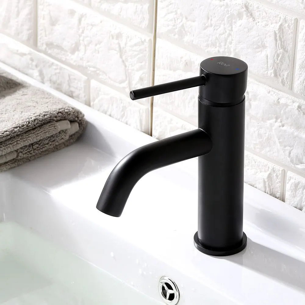 Смеситель для умывальника Rea Lungo black low черный низкий REA-B4102, Черный - фото 2