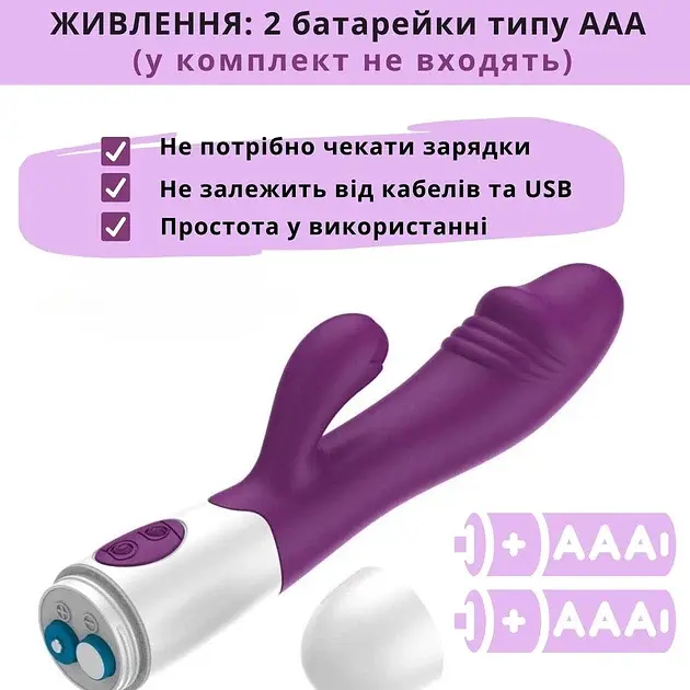Вібратор-кролик I’MCUM Bunny Vibe Темно-фіолетовий (7970379617683) - фото 4