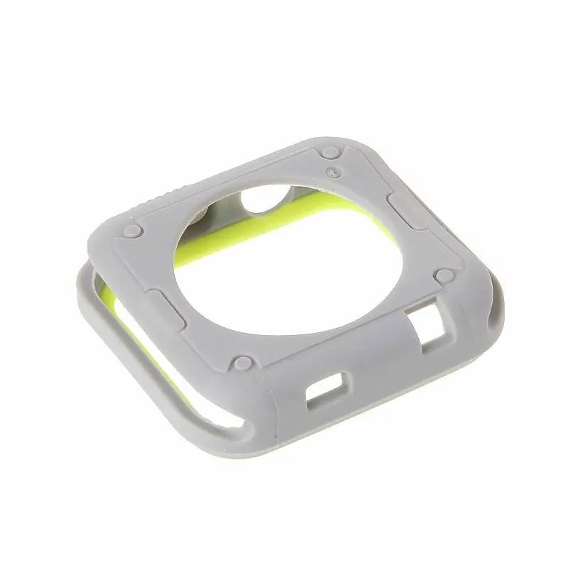 Силиконовый защитный корпус Primo для Apple Watch 42 мм Grey/Yellow - фото 6