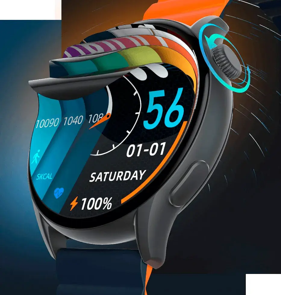 Смарт-годинник Kieslect Smart Calling Watch Kr Pro Black - фото 2