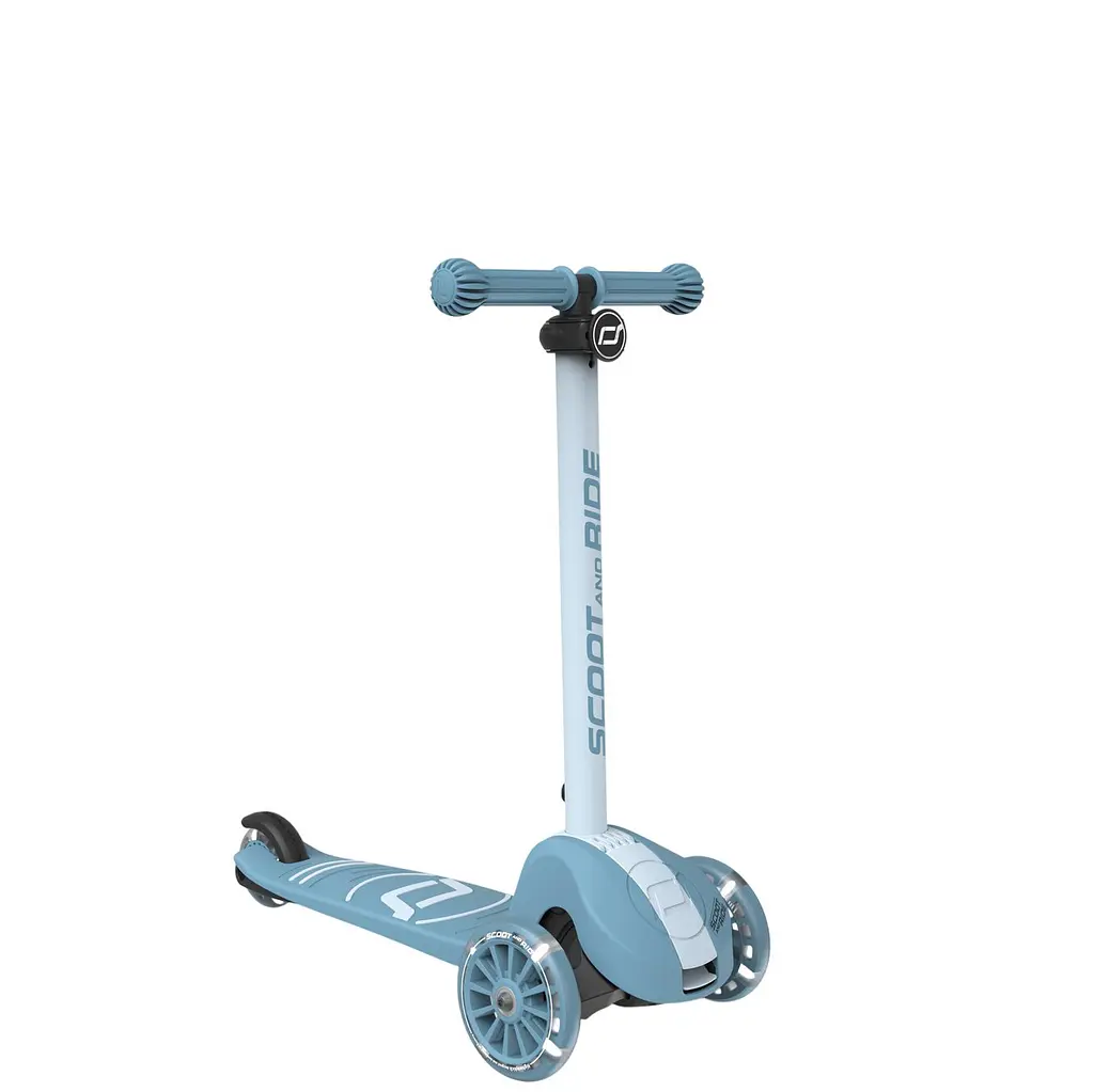 Самокат Scoot and Ride Highwaykick-3s колеса світяться 3+ років сіро-синій (SR-00933) - фото 5