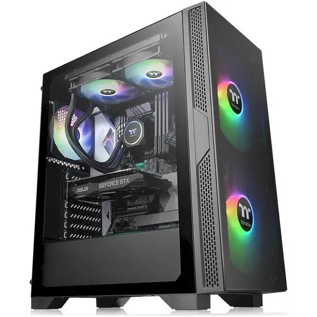 Корпус Thermaltake Versa T25 Tempered Glass Mid-Tower Chassis Black - фото 7