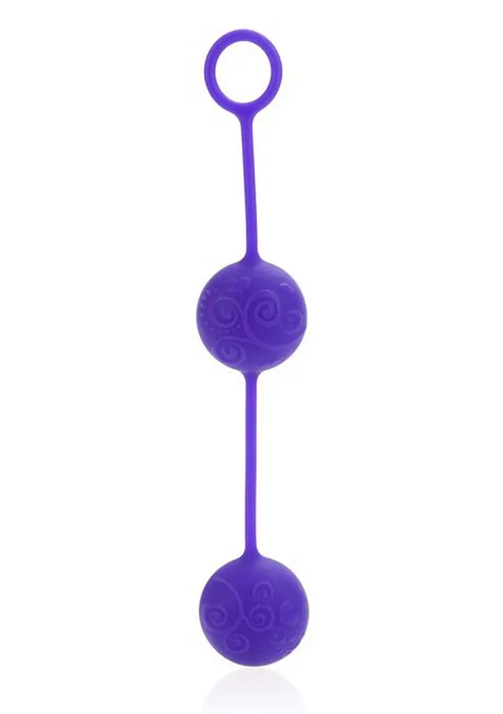 Вагинальные шарики силиконовые Posh Silicone O Balls фиолетовые California Exotic - фото 2