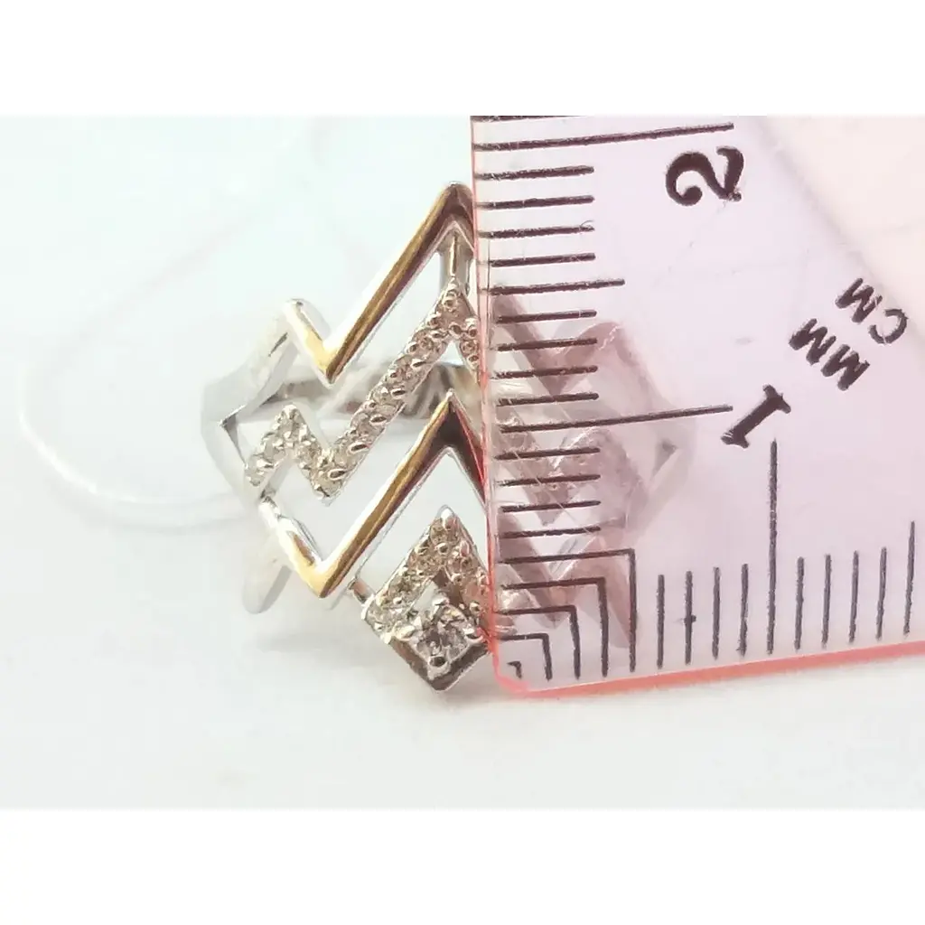 Срібне кільце Харківська ювелірна фабрика з фіанітами. 500187-Р 16,5 - фото 5