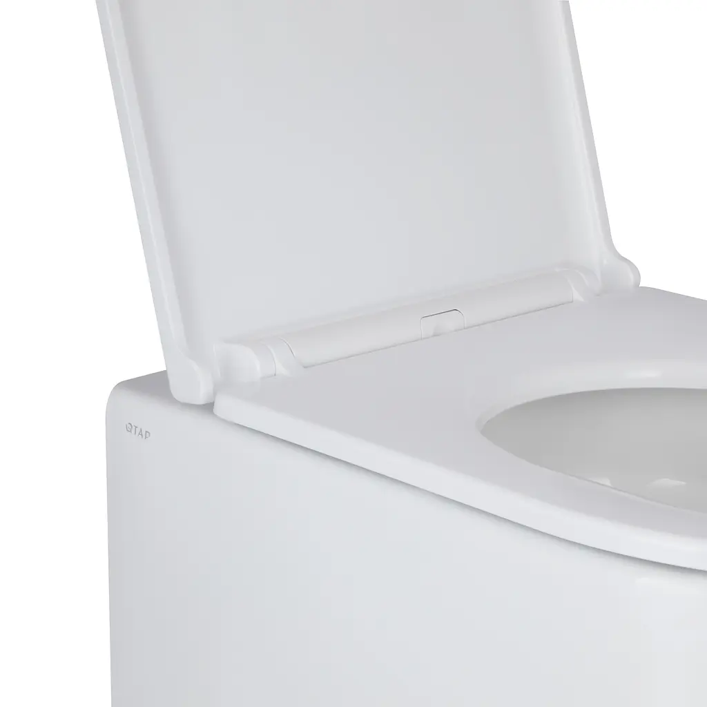 Унитаз подвесной Qtap Taurus безободковый с сиденьем Soft-close QT2433084EUQW, Белый - фото 7