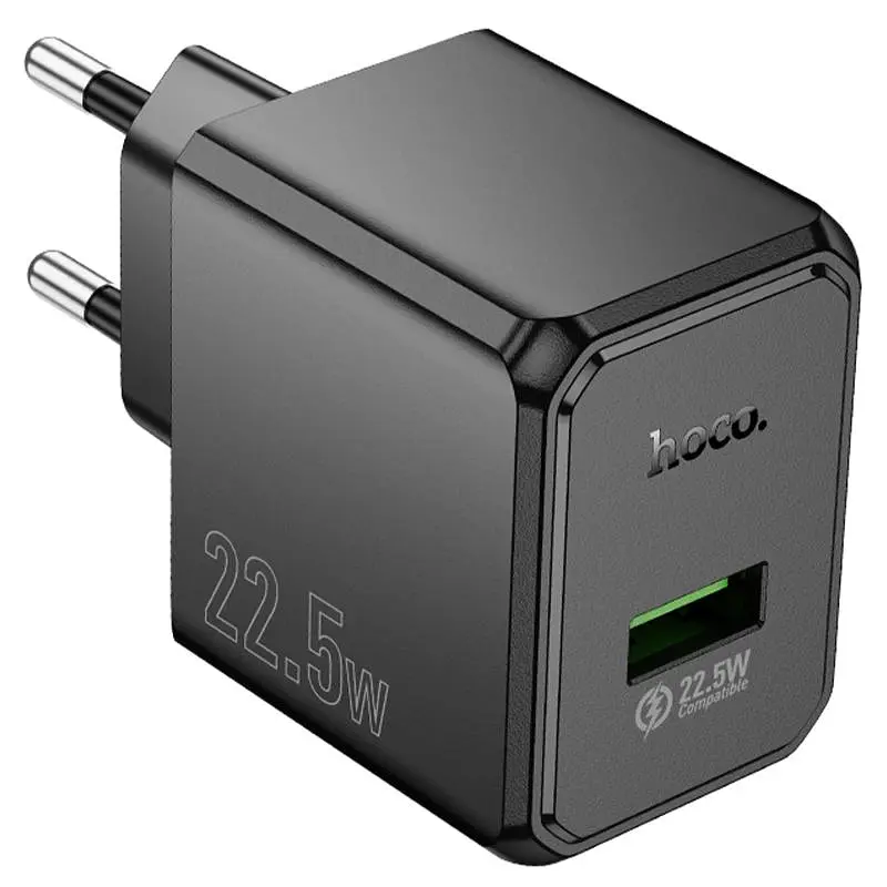 СЗУ Hoco CS17A Wish QC3.0 22.5W (1USB-A) Black - фото 6