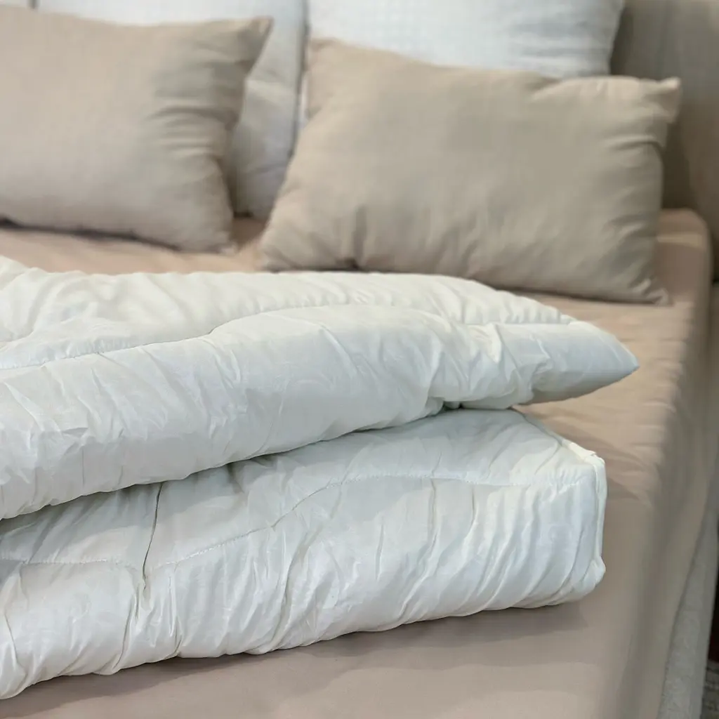 Ковдра євро вовняна Viluta Comfort 21423 200x220 см бежева - фото 2