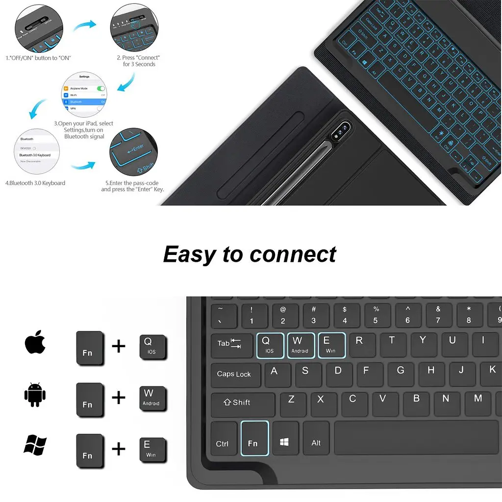 Чохол клавіатура для Xiaomi Pad 6 11 Bluetooth Keyboard - фото 7