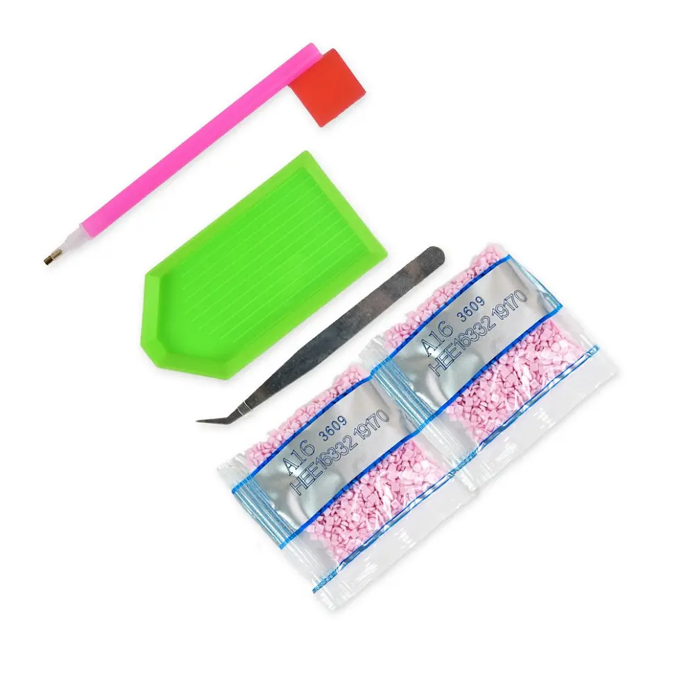 Алмазна мозаїка "Лілії в блакитній тиші" HEE16315 30х30 см - фото 2