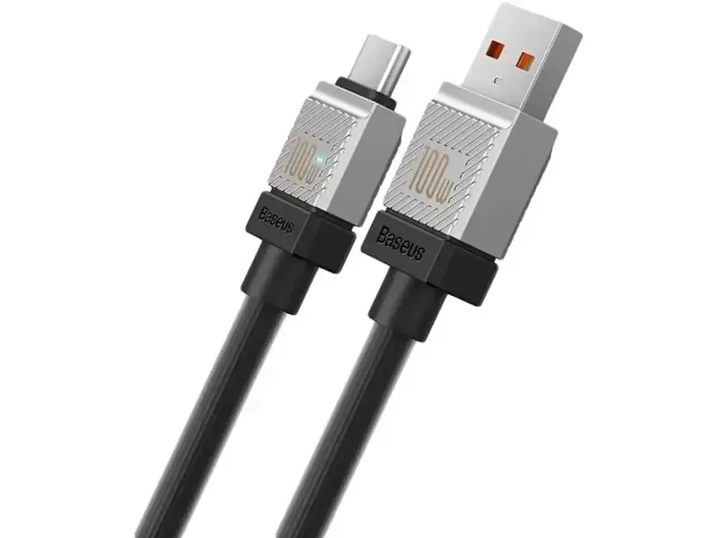 Кабель USB Type-C BASEUS CoolPlay Series USB Type-C to Type-A 1m Black 100W (CAKW000601) - фото 2
