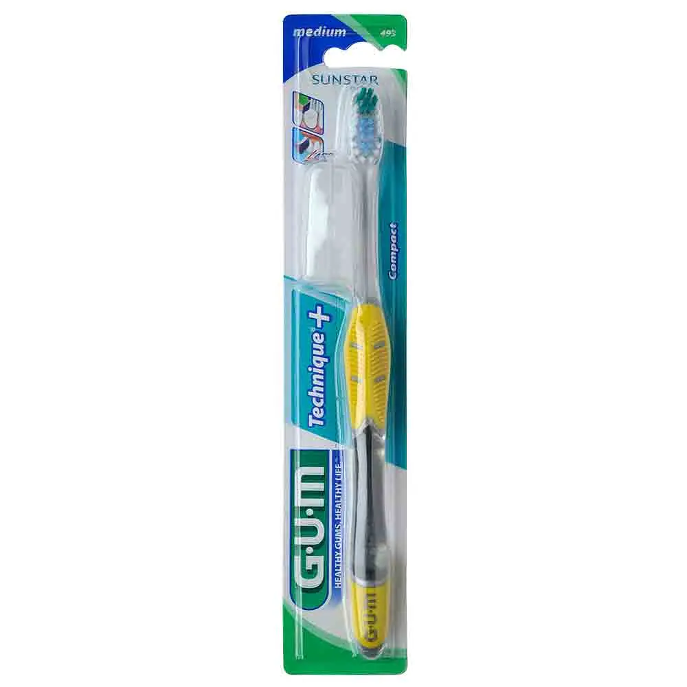 Зубна щітка GUM Technique PLUS середньо-м'яка в асортименті - фото 2