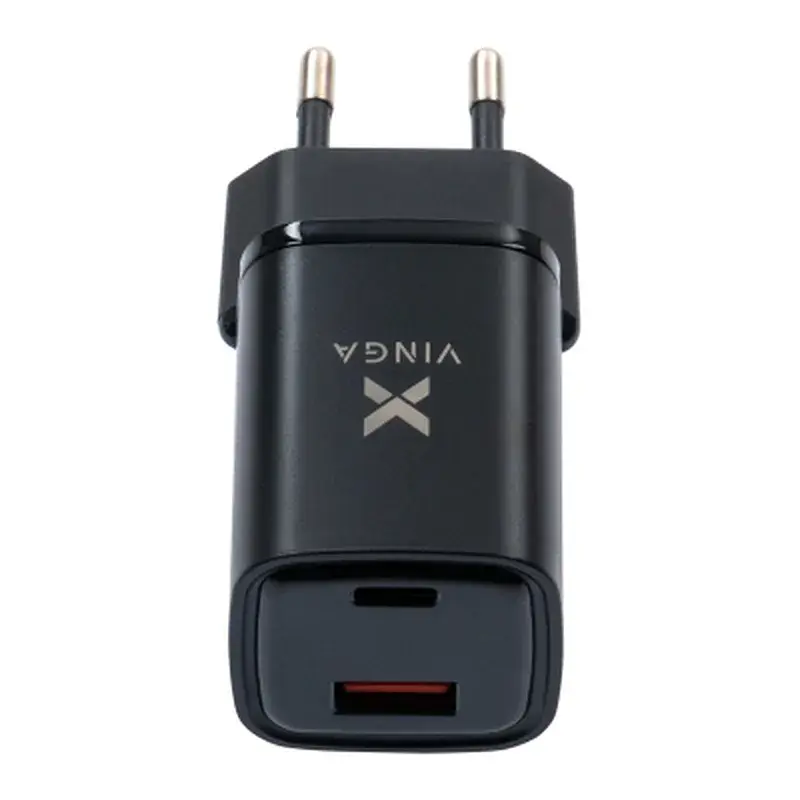 Зарядний пристрій Vinga USB-C PD30W + USB-A QC30W Display 33W Max (VCR30ACDB) - фото 3