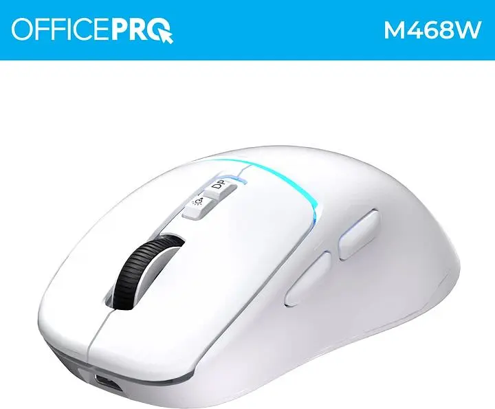 Мышь OfficePro Silent Click Wireless White (M468W) - фото 11