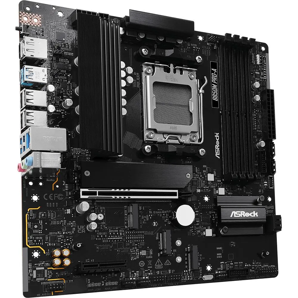 Материнська плата ASRock B850M Pro-A (AM5/B850, 4*DDR5, PCIex16, HDMI/DP, 4xSATA,3xM.2, 2.5GLan, mATX) (B850M Pro-A) - фото 5