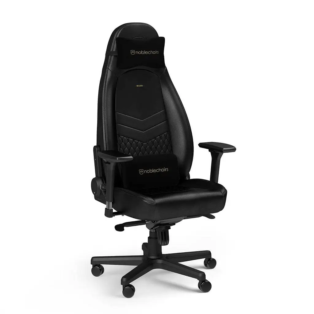 Геймерське крісло Noblechairs ICON Real Leather Black - фото 2