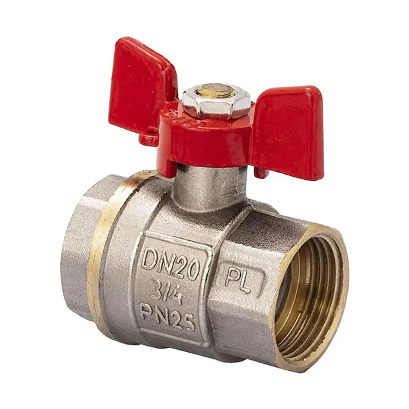Кран кульовий Ferro Pl 3/4" ГГМ art. 602 (латунна куля) FE0557