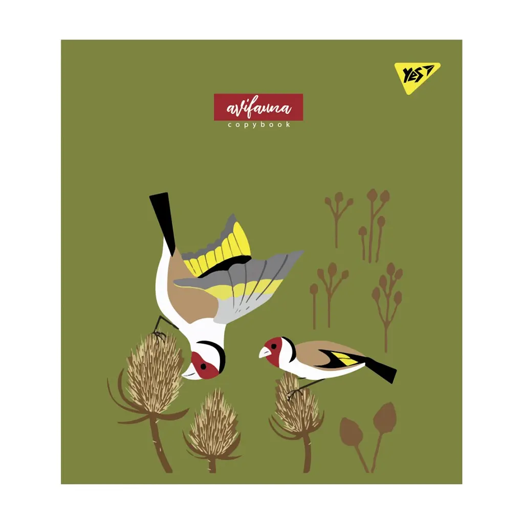 Зошит Yes А5 Avifauna 12 аркушів клітинка (766791), в асортименті - фото 2