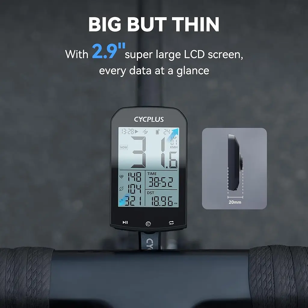 Велокомп’ютер CYCPLUS GPS 2.9", ANT+, Bluetooth, з підсвіткою - фото 8