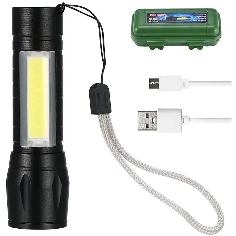 Фонарик ручной TOTO Фонарь Box (USB Gharge) Black - фото 2