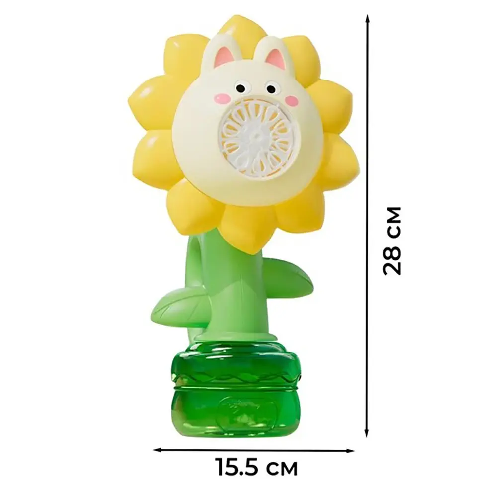 Мильні бульбашки Flower Bubble Machine BJC-5A(Bunny-Yellow) зі світлом - фото 2