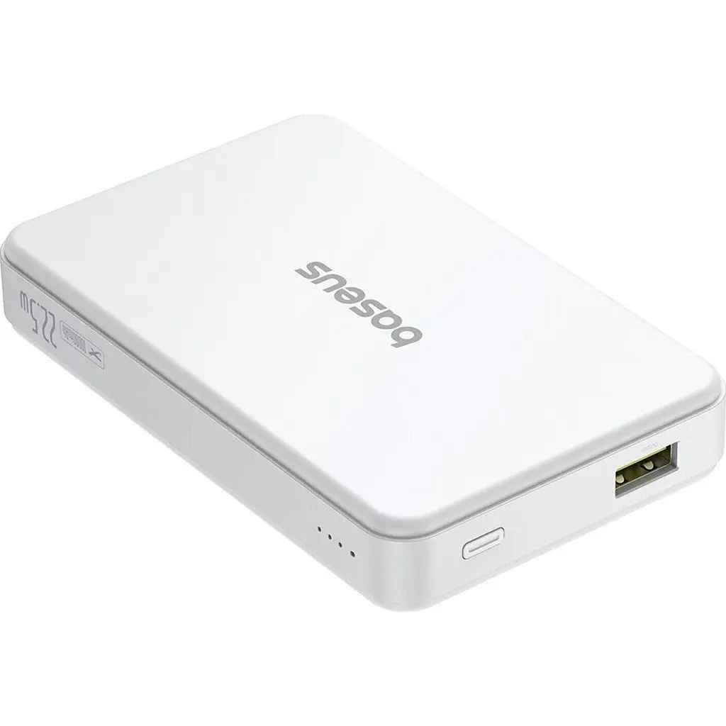 Зовнішній акумулятор Baseus Airpow II Qi2 10000mAh 22.5W White (P10080000213-00) [134988] - фото 3