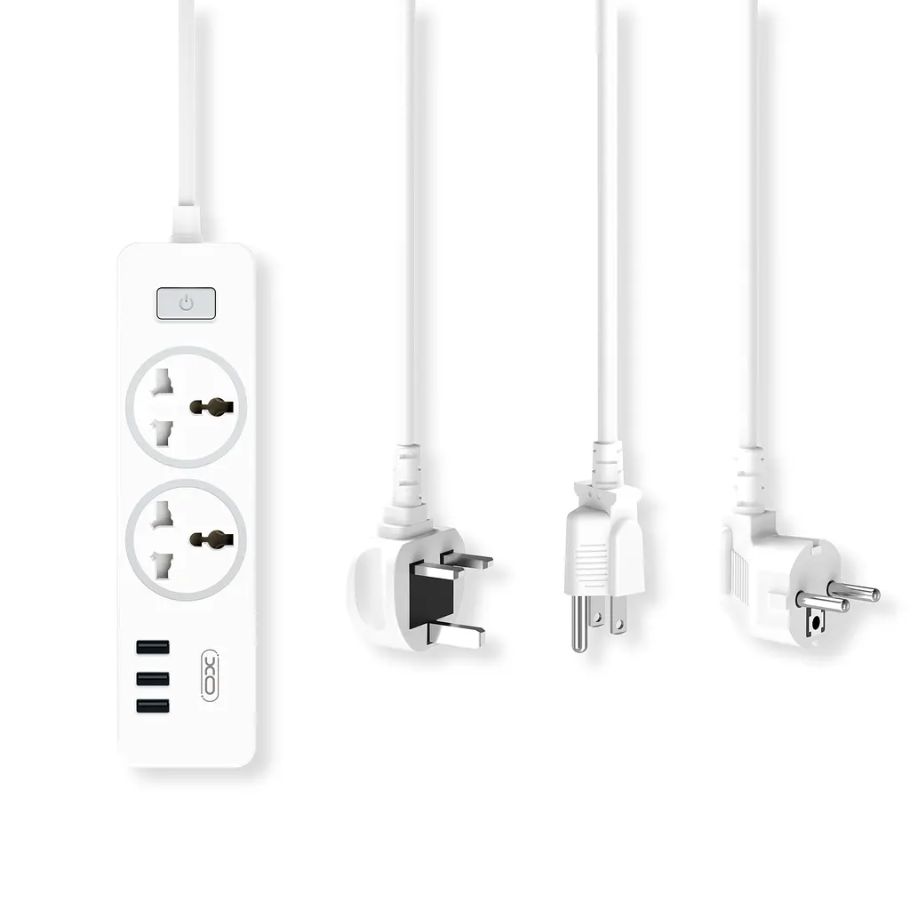 Мережевий фільтр XO WL04 3USB / 2 Outlet / 10A [White] [68805] - фото 2