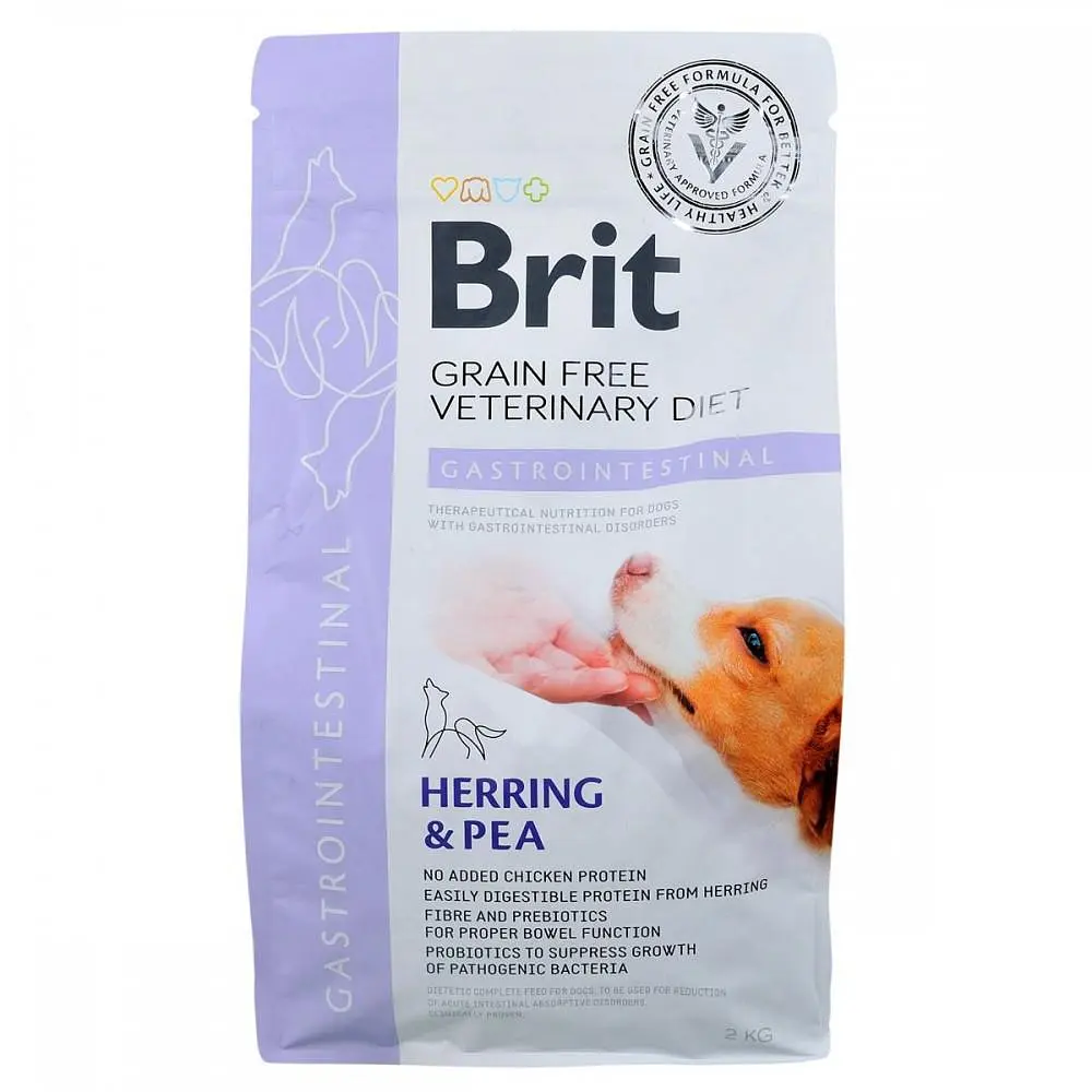 Сухой корм Brit GF VetDiets Dog Gastrointestinal 2 кг для собак при нарушениях пищеварения (селедка, лосось) - фото 3